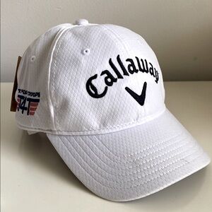 Callaway White and Black Golf Cap Tech For Troops T4T NWT